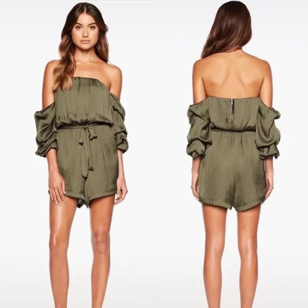 Bardot Caught Sleeve Playsuit Romper